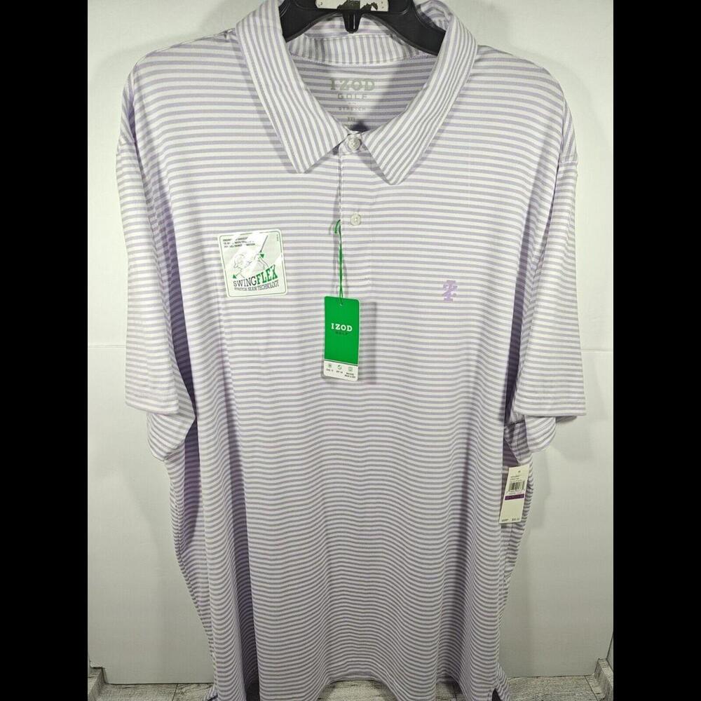 IZOD Golf Polo SwingFlex Stretch Tech Men's 2XL Cool FX UPF-50 Short Sleeve NWT